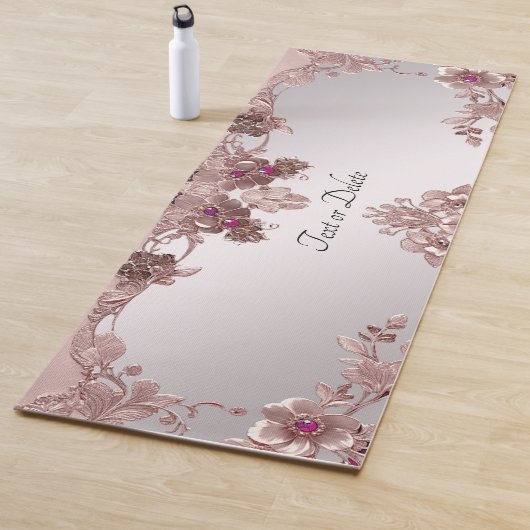 Pink Floral Yoga Mat (In situ)