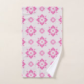 Pink florale pattern bad handdoek (Handdoek)