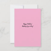 Pink Flower Art Flat Note Kaart (Achterkant)