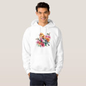 Pink Flower Bird Hoodie (Voorkant volledig)