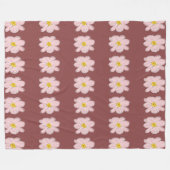 pink flower blanket fleece deken (Voorkant (Horizontaal))