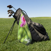 Pink Flower Bud Serviette de golf personnalisée (Vert)