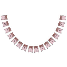 Pink Flower Bunting Flag Vlaggetjes