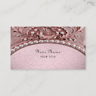 Pink Flower Business Card Visitekaartje