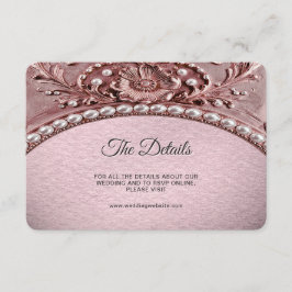 Pink Flower Detail Informatiekaartje