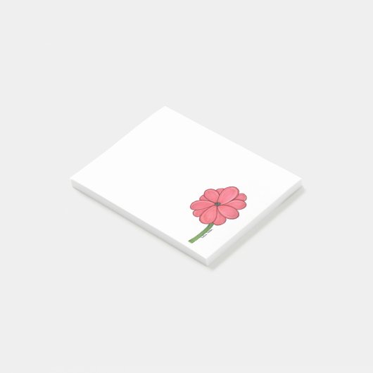 Pink Flower Full Post-it® Notes (Schuin)