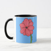 Pink Flower Full with Blue background Mok (Links)
