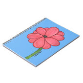 Pink Flower Full with Blue background Notitieboek (Linkerzijde)