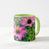Pink Flower Garden Art Mok Cup (Voorkant rechts)