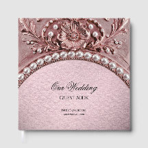 Pink Flower Guest Book
