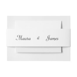 Pink Flower Invitation Belly Band Uitnodigingen Wikkel