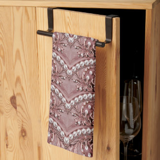 Pink Flower Kitchen Towel Theedoek