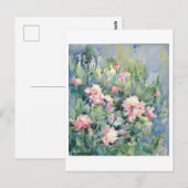 Pink Flower Painting Briefkaart (Voorkant / Achterkant)