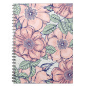 Pink Flower Pattern | Notebook Journal (Devant)