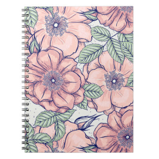 Pink Flower Pattern | Notebook Journal Notitieboek