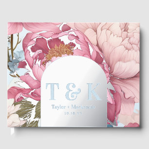 Pink Flower Personnalisé Monogramme Mariage Phuile
