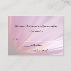 Pink Flower Petal Wedding Response Kaart