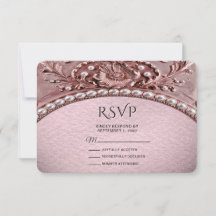 Pink Flower RSVP Card