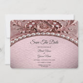 Pink Flower Save The Date (Devant)
