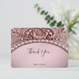 Pink Flower Thank You Card Bedankkaart