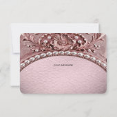 Pink Flower Thank You Card Bedankkaart (Achterkant)