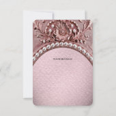 Pink Flower Thank You Card Bedankkaart (Achterkant)