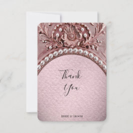 Pink Flower Thank You Card Bedankkaart