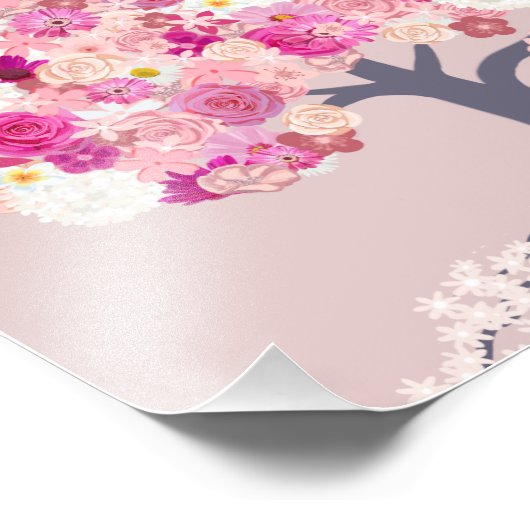 Pink flower tree poster (Hoek)