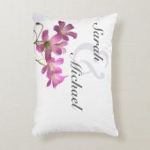Pink Flower Wedding Pillow Decoratief Kussen (Voorkant(Verticaal))