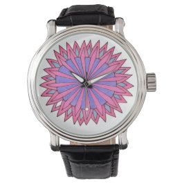 Pink Flowerburst Watch Horloge