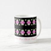 Pink Flowered INspirational Mug (Devant droit)