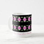 Pink Flowered INspirational Mug (Devant gauche)