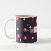 Pink Flowers Coffee Mok Cup (Links)