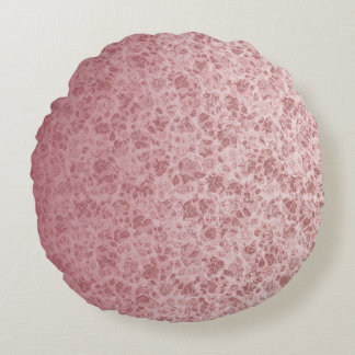Pink flowers degraded rond kussen
