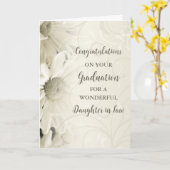 Pink Flowers Dochter in Law Afstuderen Kaart (Gele Bloem)