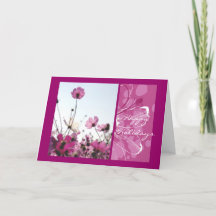 Pink flowers floral nature happy holidays designer