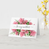 Pink Flowers Fotosjabloon Moederdag Kaart (Gele Bloem)