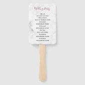 Pink Flowers Gold Lijst Handwaaier (Achterkant)