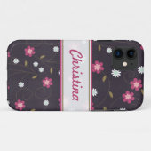 Pink Flowers Mate ID™ iPhone 5 Coque (Dos (Horizontal))