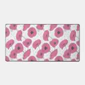 Pink Flowers Patroon Bureaumat (Voorkant)