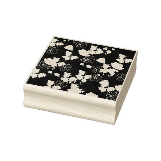 pink flowers 	rubberstempel (Stempel)