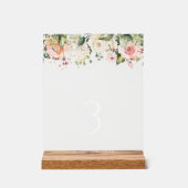 Pink Flowers, White Flowers, Baptism Table Numbers (Recto)