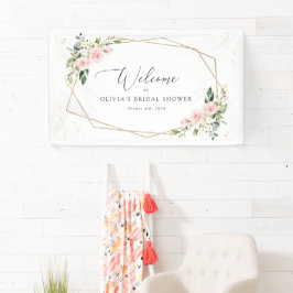 Pink Flowers, White Flowers, Boho, Bridal Welcome Spandoek