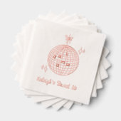 Pink Foil Custom Disco Ball Retro Sweet 16 serviet (Insitu (empilé))