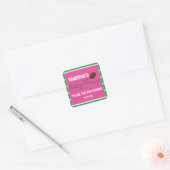 PINK FOOTBALL BABY SHOWER TYPOGRAPHY Sticker Label (Envelop)