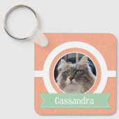 Pink frame pet name  sleutelhanger (Voorkant)