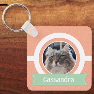 Pink frame pet name  sleutelhanger