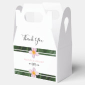 Pink Frangipani Plumeria Wedding Bedankdoosjes (Geopend)