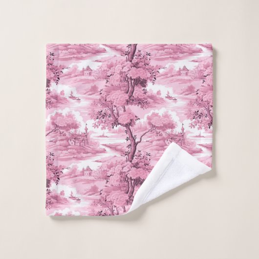 Pink French Country Tree (Gant de toilette)
