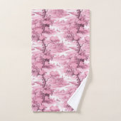 Pink French Country Tree Bad Handdoek (Handdoek)